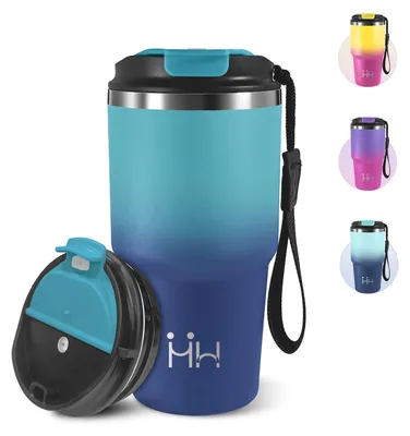 Produktbild von Thermobecher, 600 ml, thermobecher to Go Mug, 304 Edelstahl, Kaffeebecher mit Auslaufsicherem Deckel, Wiederverwendbar Kaffee Isolierbecher, Ideal für