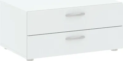 Immagine prodotto di Dmora Cassettiera Piatto 51.9x74x35h cm Bianco, 2 Cassetti Apertura Scorrevole