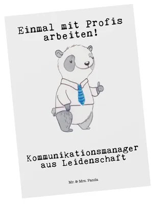 Produktbild von Mr. & Mrs. Panda Postkarte Kommunikationsmanager Leidenschaft - Weiß - Geschenk, Studium, Postkarten, Lustig, Fotokarte, Ansichtskarten, Grußkarte, bildkarte, Spruch