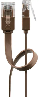 Immagine prodotto di Cavo di rete CAT 6 piatto U/UTP, marrone, 20 m