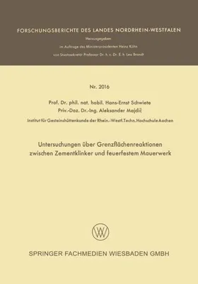 Obrázok produktu pre Untersuchungen über Grenzflächenreaktionen zwischen Zementklinker und feuerfestem Mauerwerk