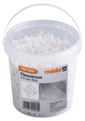 Image de Meister, croisillons pour joints de carrelage, 4,0 mm, 500 pièces, blancs