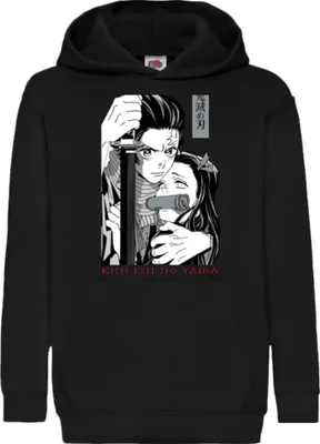Obrázek produktu pro Dětská Mikina S Kapucí Demon Anime Slayer Tanjiro Nezuko Kamado 003, 9-11 Jahr - 140 / Černá