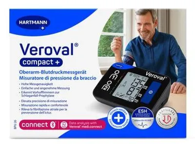 Productafbeelding van Veroval bloeddrukmeter. Medisch apparaat. Compact model BPU 26. Bluetooth-app. Gebruikshandleiding
