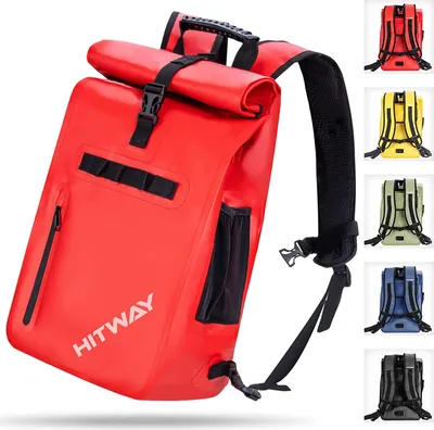 Produktbild von 3-in-1 HITWAY Fahrradtasche Wasserdichte Fahrradtasche 29L Große Kapazität Fahrrad Rücksitz Kofferraumtasche rot