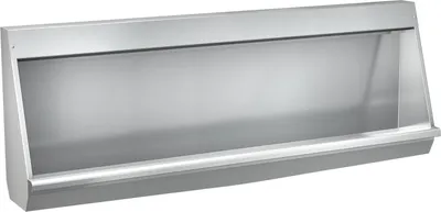 Productafbeelding van KWC AR wandurinaal, model CAMPUS, roestvrij staal V2A, afmetingen 1400x515x235 mm, zeefuitloop in het midden