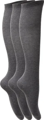 Produktbild von Dívčí podkolenky, hladké (3 balení) K117 (EUR 37-39,5 (13+ let)) (šedá)
