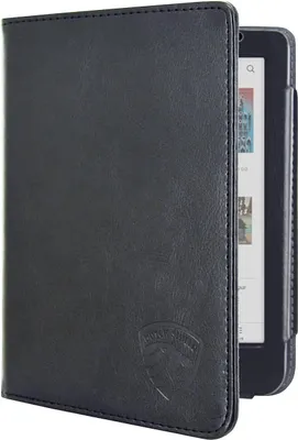 Produktbild von Dutch Shield - Luxe Case Hülle für das Tolino Shine Ebook - Klapphülle Ereader Schutzhülle Cover Schwarz