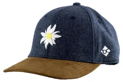 Produktbild von Bavarian Caps "Edelweiß Klassik" - Halfcurved Cap flanellblau