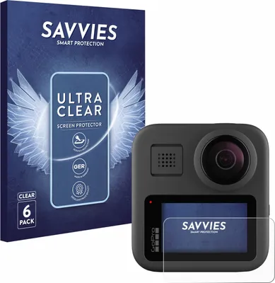 Produktbild von 6x Für GoPro Max Schutzfolie Savvies Displayschutz Display Schutz Folie Klar Transparent