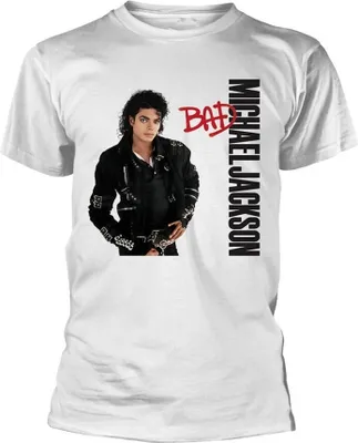 Produktbild von Michael Jackson - "Bad" T-Shirt für Herren/Damen Uni RO5467 (S) (Weiß)