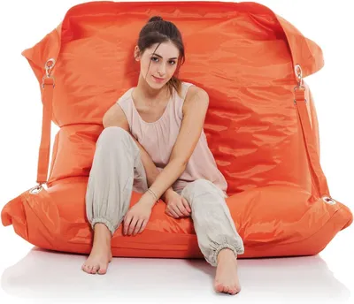 Produktbild von Smoothy Supreme Sitzsack XXL 450 Liter (185x145 cm) Indoor & Outdoor Riesensitzsack aus 100% Nylon mit waschbarem Bezug & Reißverschluss