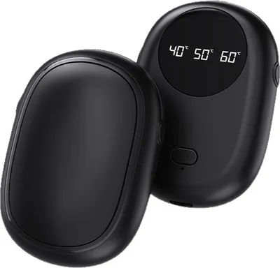 Produktbild von 2er-Pack Handwärmer, 1200mAh wiederaufladbar, Tragbarer Taschenwärmer mit 3 Heizstufen und Powerbank-Funktion