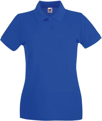 Produktbild von Fruit of the Loom Damen T-Shirt Polohemd kurzarm Poloshirt Polo Shirt, Größe:M (12), Farbe:Royal Blue