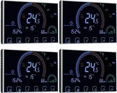 Produktbild von 4X Smart Energiesparender Thermostat 3A Warmwasserbereitung Fußbodenheizung mit Touchscreen-LCD-Display Woechentlich programmierbarer Wandthermostat Raumtemperaturregler