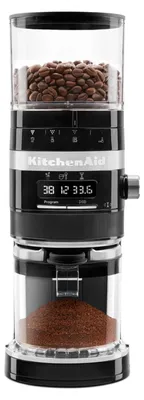Produktbild von KitchenAid 5KCG8433EOB, Mühle mit Mahlwerk, 340 g, Kegelmahlwerk, Edelstahl, Schwarz, Onyx black