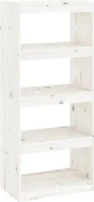 Immagine prodotto di Libreria/divisorio bianco 60x30x135,5 cm in legno di pino massiccio