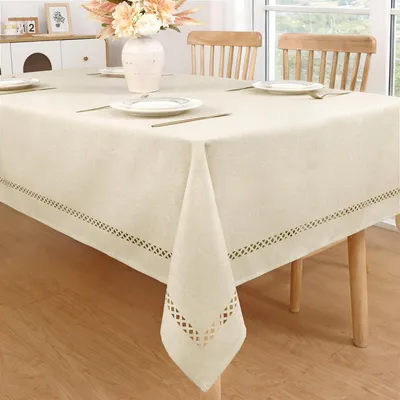 Immagine prodotto di Tovaglia rettangolare, color beige, 140x240 cm, in poliestere