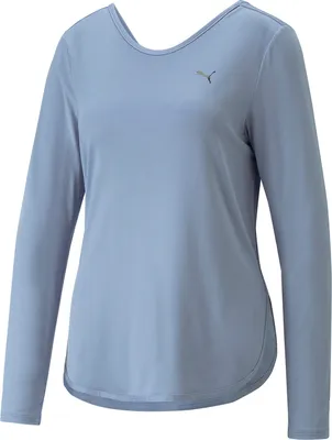 Produktbild von PUMA Studio Yogini Lite langarm Yogashirt Damen 18 - filtered ash XS