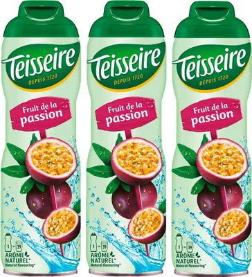 Produktbild von Teisseire Getränke-Sirup Passionsfrucht 600ml - Intensiver Geschmack (3er Pack)