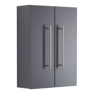Produktbild von Bad-Hängeschrank LIBERTA-02 Badezimmerschrank in anthrazit seidenglanz B/H/T ca. 53/70/20cm