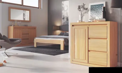 Obrázok produktu pre Komoda z dreva dizajnová skrinka príborník skrinky sidebaord zásuvky
