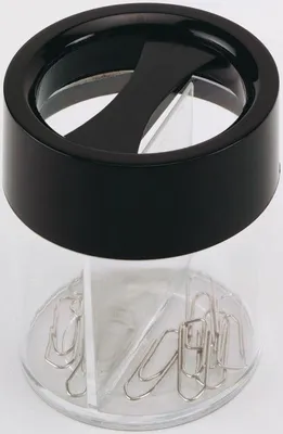 Produktbild von Klammerspender rund transparent/ schwarz Packung mit 12 Stück
