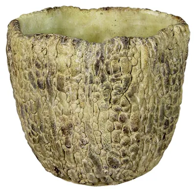 Productafbeelding van Clayre & Eef bloempot, diameter 20 cm, hoogte 18 cm, groen, steen