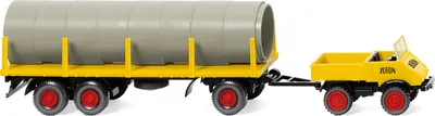 Produktbild von Wiking MB Unimog U411+Rungenanhänger Züblin 039205