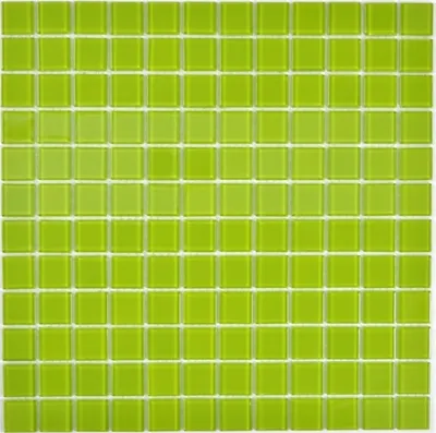 Produktbild von Mosaikfliese Transluzent Glasmosaik Crystal grün BAD WC Küche WAND MOS63-0507_f | 10 Mosaikmatten