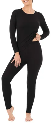 Produktbild von Fruit of the Loom Thermo-Set für Damen, Micro-Waffle Premium, Schwarz, Medium