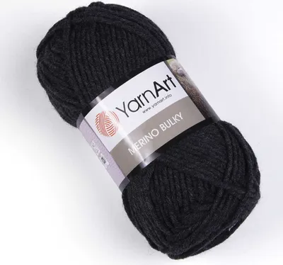 Obrázek produktu pro YarnArt Merino Bulky příze 100 g / 100 m - barva 359 tmavě šedá - vlněná příze