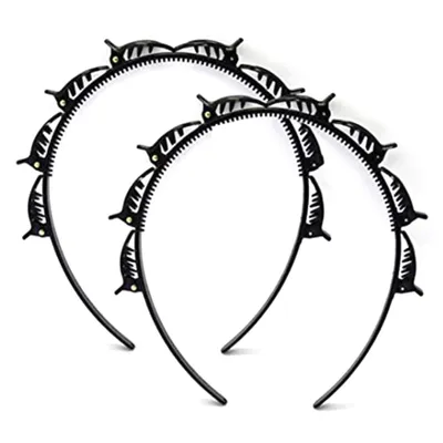 Produktbild von Bangs Hairstyle Hairpin, Frisurenhilfe Haarreif mit Klammern, Haarnadeln Friseurbedarf,(schwarz)