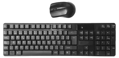 Obrázek produktu pro Bezdrátová sada klávesnice a myši, tichá počítačová myš s frekvencí 2,4 GHz, klávesnice se 103 klávesami a numerickou klávesnicí, ideální pro kancelářské použití