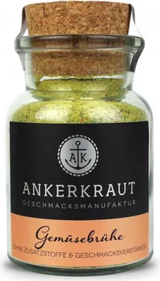 Produktbild von Ankerkraut Gemüsebrühe leckere Suppenmischung im korkenglas 90g