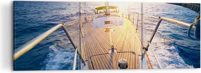 Produktbild von Bild auf Leinwand - Leinwandbild - Segelboot Meer - 120x40cm - Wand Bild - Wanddeko - Wandbilder - Leinwanddruck - Bilder - Kunstdruck - Wanddekoration - Leinwand bilder - Wandkunst - CA120x40-4076