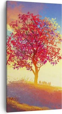 Produktbild von Bild auf Leinwand - Leinwandbild - Baum Wiese Feld - 45x80cm - Wand Bild - Wanddeko - Wandbilder - Leinwanddruck - Bilder - Kunstdruck - Wanddekoration - Leinwand bilder - Wandkunst - PA45x80-3715