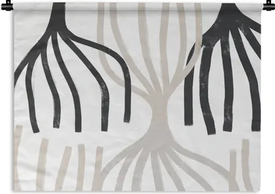 Produktbild von MuchoWow® Wandteppich Wandbehang Linie - Pastell - Abstrakt - Muster 60x45 cm Tapisserie Dekoration Wandtuch - Das Schlafzimmer