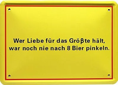 Metallschild 15x21 cm mit Spruch
