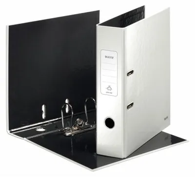 Produktbild von Leitz 180° WOW Lever Arch File - pearl white, A4, Karton, Weiß, 600 Blätter, 8 cm, 80 mm