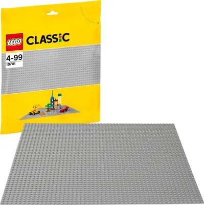 Produktbild von LEGO 10701 Classic Graue Bauplatte, 38 cm x 38 cm, Lernspielzeug, kreatives Spielen