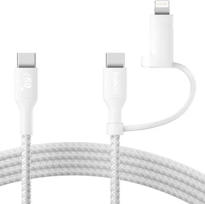 Obrázek produktu pro Belkin BoostCharge Pro, 1,5 m, USB C, USB C/Lightning, USB 2.0, 0,48 Gbit/s, Bílá