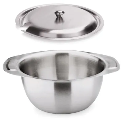 Produktbild von 4x Suppenterrine mit 2 Lappengriffen + Deckel, 4 L, Ø 22,5 cm, Chromnickelstahl silber