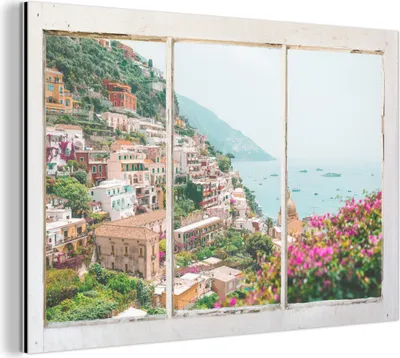 Obrázok produktu pre Nástenná dekorácia Kovový kovový obraz Wall Art 30x20cm Výhľad - more - hory Muchowow Hliníkové obrazy