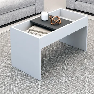 Produktbild von VCM Holz Beistelltisch | Couchtisch schlicht | Maße ca. H. 39 x B. 71 x T. 36 cm | Wohnzimmertisch | Kaffeetisch - Mantila