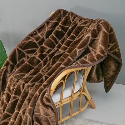 Produktbild von BRAUNE WARME DECKE, DICK, WEICH, PLED FÜR BETT ODER SOFA, 80 x 160, LIV
