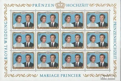 Produktbild von Briefmarken Luxemburg 1981 Mi 1036Klb Kleinbogen (kompl.Ausg.) gestempelt Hochzeit
