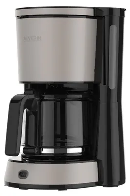 Produktbild von Severin KA 9575, Filterkaffeemaschine, Gemahlener Kaffee, 1000 W, Schwarz, Silber