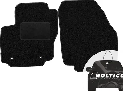Produktbild von moto-MOLTICO Vorne Fußmatten Auto Velours Autoteppiche Schwarz Automatten Set 2-teilig passend für Ford Mustang 2006-2014