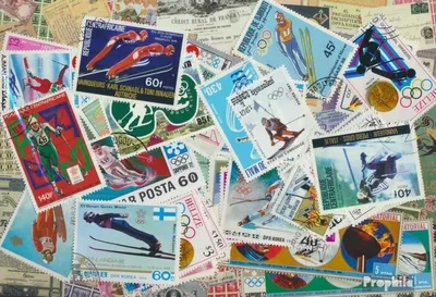 Produktbild von Briefmarken Motive 50 verschiedene Skisport Marken